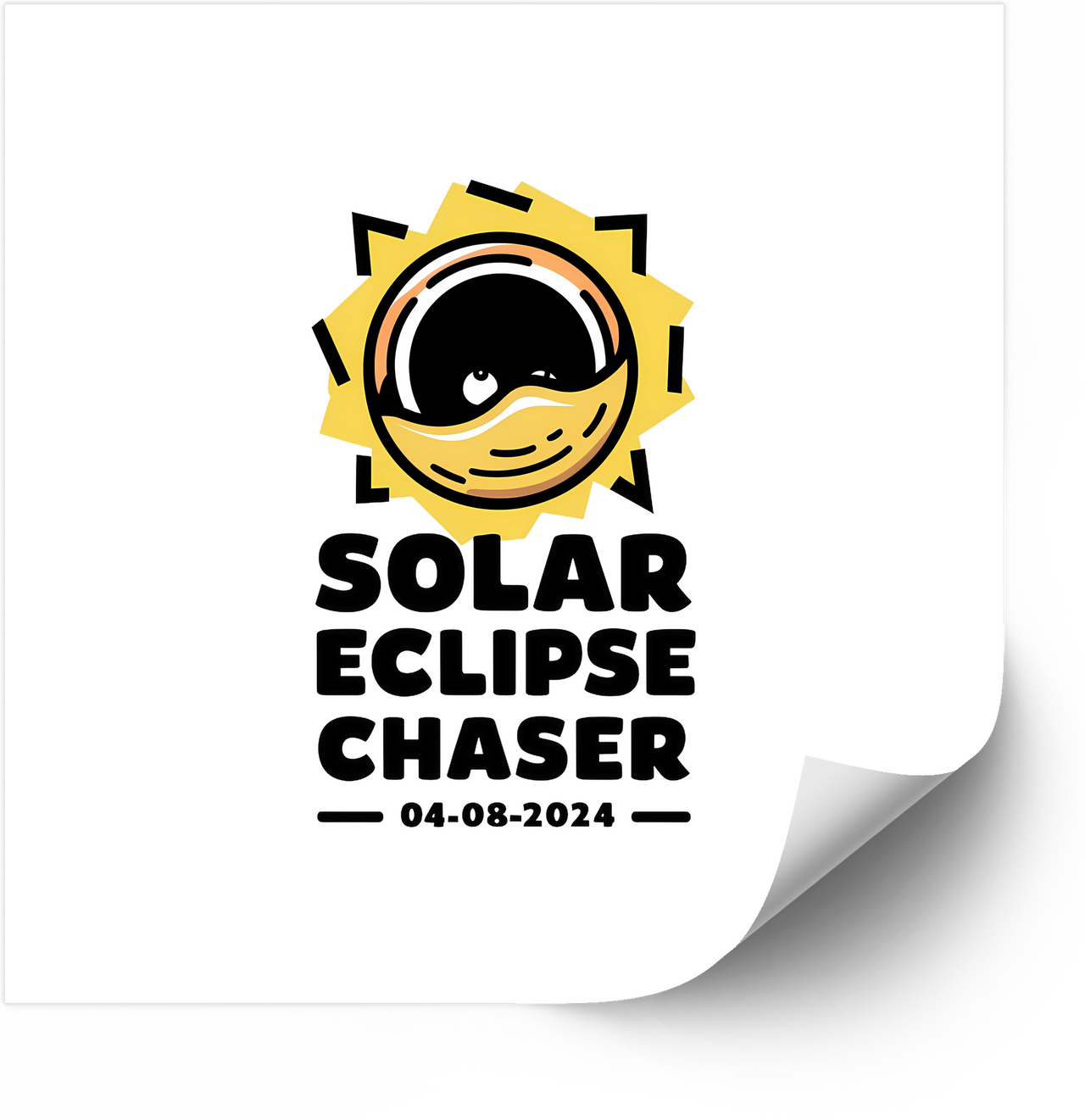 Solar Eclipse Chaser 2024 Retro Astronomy Vinyl Decal Sticker for Eclipse Enthusiasts