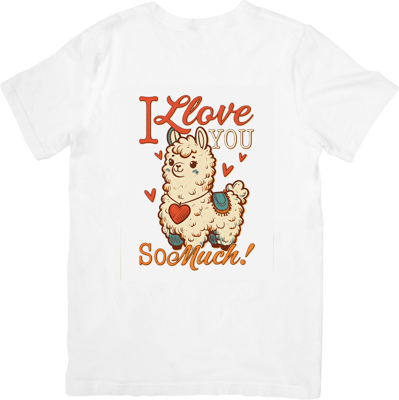 I Love You So Much Llama Cute Boho Animal Graphic Tee Perfect Valentine Gift