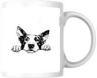 Thumbnail for Peeking Corgi Mug | Hand-Drawn Sketch Dog Coffee Mug | Dog Lover Gift