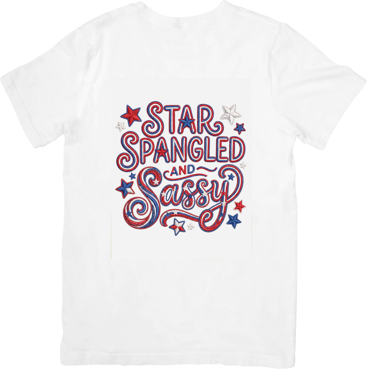 Star Spangled and Sassy Patriotic Fourth of July Independence Day Graphic Tee