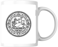 Thumbnail for Vintage Thanksgiving Feast Mug | Line Art Turkey Dinner Coffee Mug | Holiday Gift