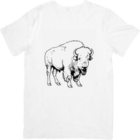 Thumbnail for American Bison T-Shirt | Hand-Drawn Buffalo Sketch Graphic Tee | Wildlife Western Gift