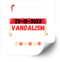 Thumbnail for Christmas Vandalism Funny Holiday Seasonal Vinyl Decal Sticker