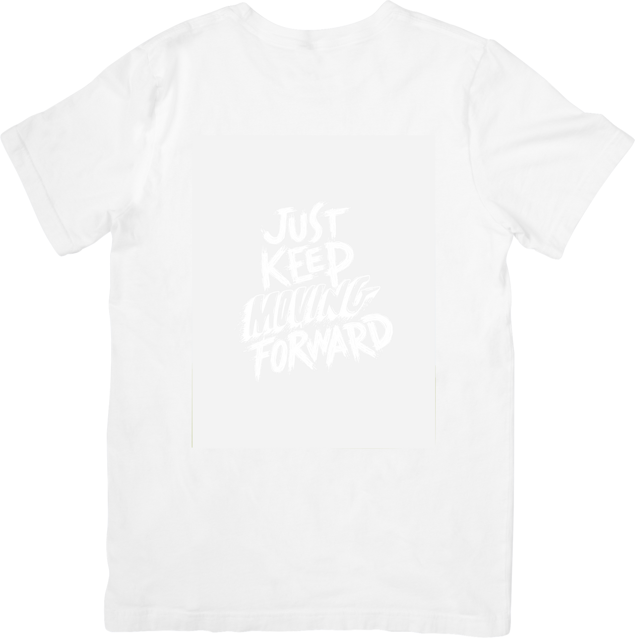 Just Keep Moving Forward Minimalist Motivational Graphic Tee for Persistent Souls
