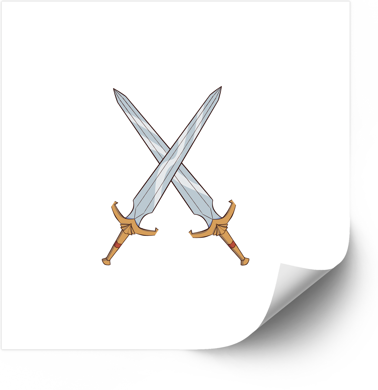 Medieval Swords Vintage Fantasy Warrior Vinyl Decal Heritage Collector Gift Sticker