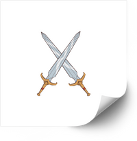 Thumbnail for Medieval Swords Vintage Fantasy Warrior Vinyl Decal Heritage Collector Gift Sticker