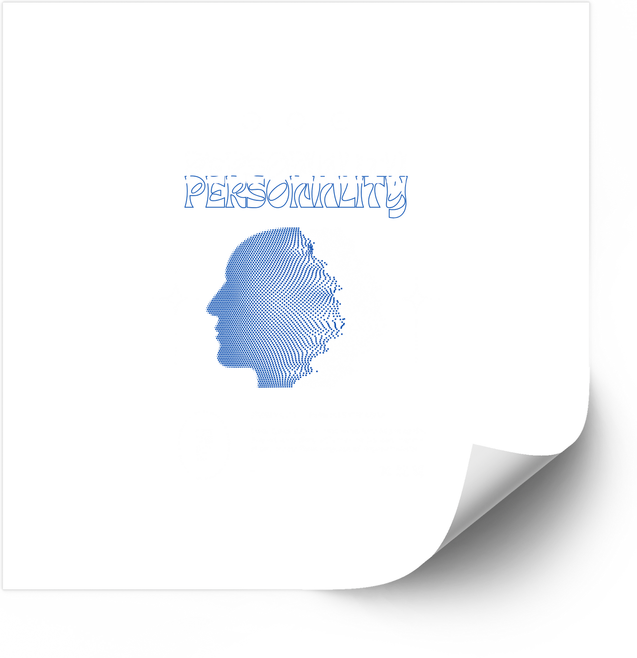 Personality Wireframe Head Abstract Blue Minimalist Vinyl Decal Sticker