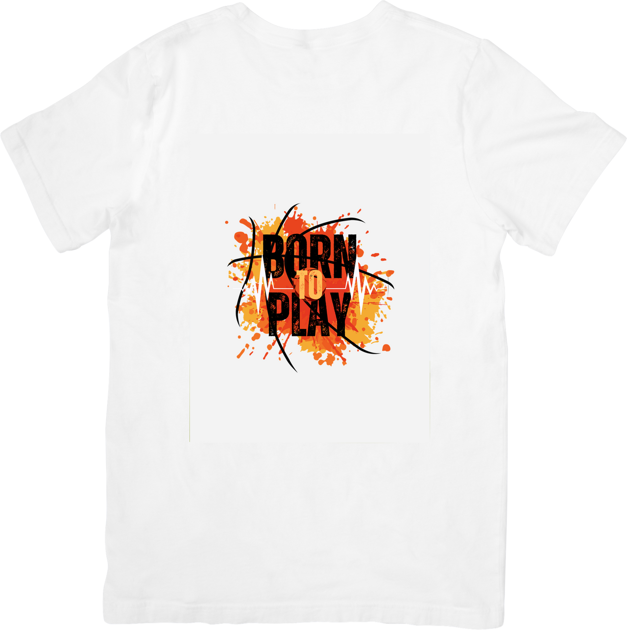 Born To Play Basketball Grunge Sports Graphic Tee for Ballers and Hoop Dreamers