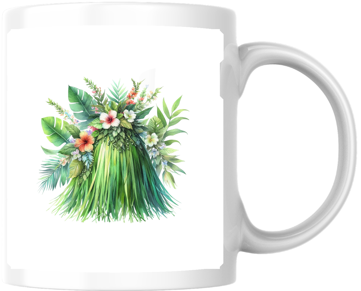 Tropical Floral Mug | Watercolor Palm Leaf Coffee Mug | Botanical Beach Gift