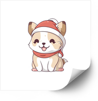 Thumbnail for Winking Holiday Corgi Kawaii Christmas Puppy Vinyl Decal Sticker for Corgi Fans