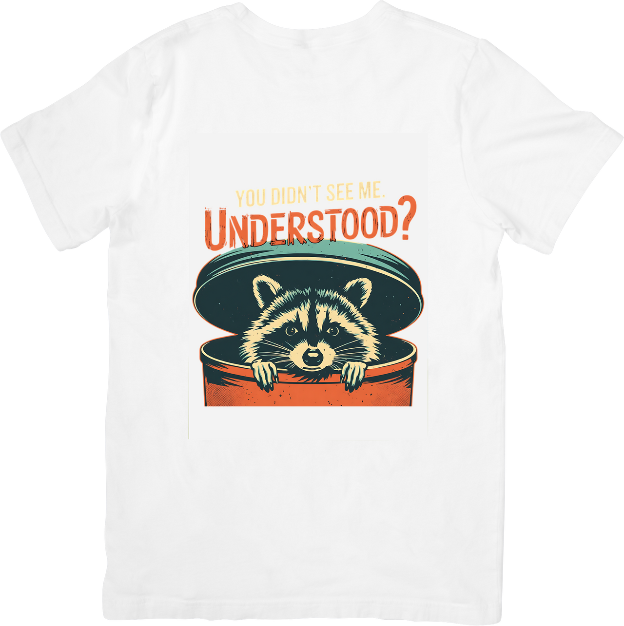 You Didn't See Me Understood Raccoon Funny Retro Graphic Tee for Chaos Gremlins