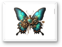 Thumbnail for Steampunk Butterfly Wall Art | Mechanical Gears Insect Print | Fantasy Industrial Gift