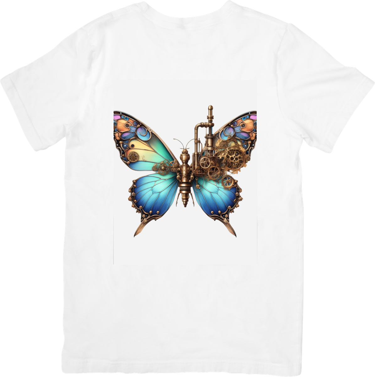 Steampunk Butterfly T-Shirt | Mechanical Gear Wings Graphic Tee | Steampunk Lover Gift