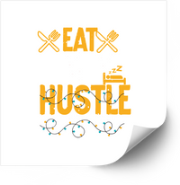 Thumbnail for Eat Hustle Christmas Lights Motivational Holiday Cheer Vinyl Decal Sticker