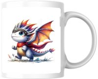 Thumbnail for Running Baby Dragon Mug | Colorful Fantasy Hatchling Coffee Mug | Kids Dragon Gift