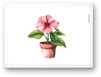 Thumbnail for Pink Petunia Potted Flower Wall Art | Watercolor Botanical Print | Garden Home Gift