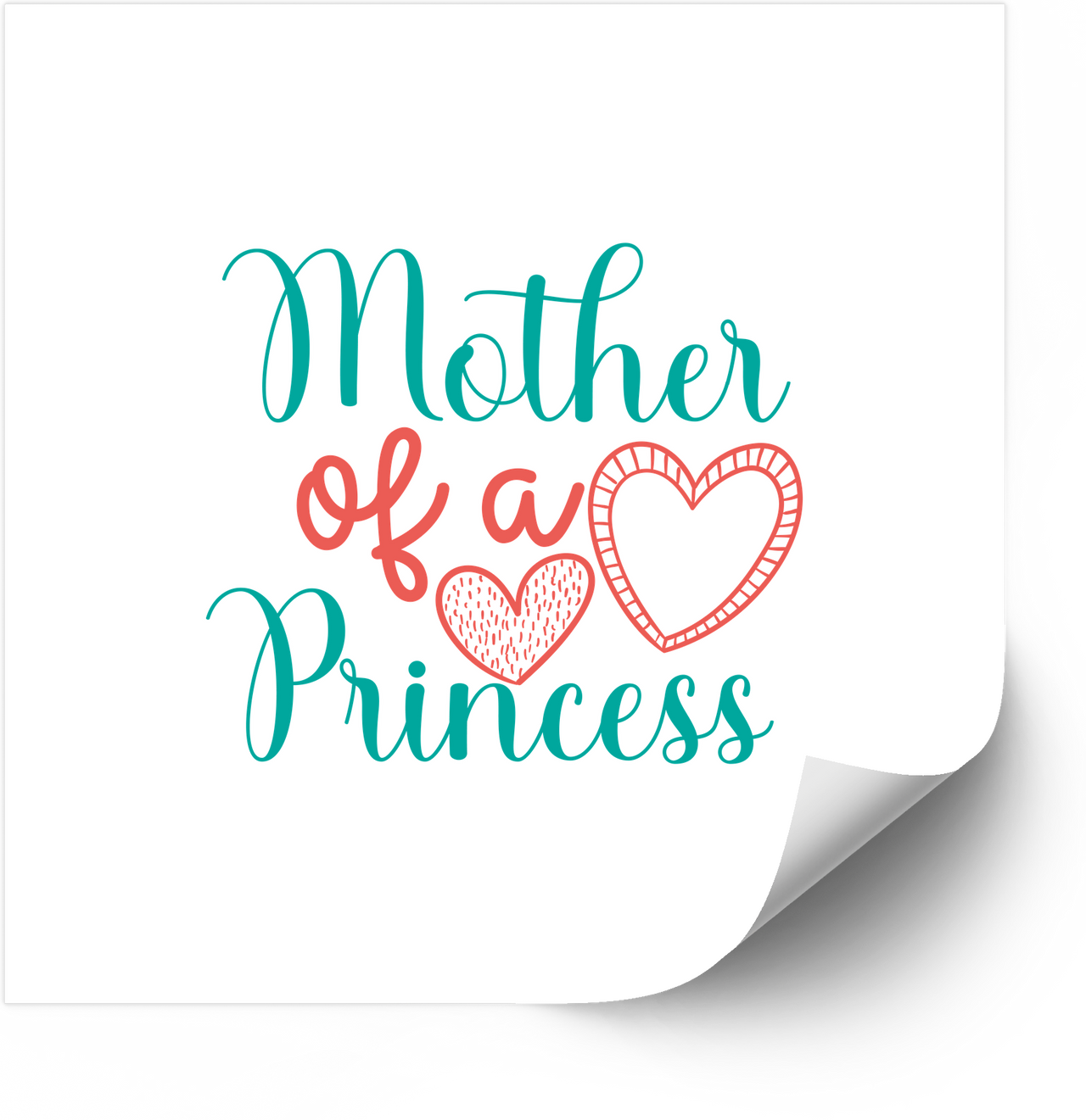 Mother Of A Princess Cute Floral Mom Love Vinyl Decal Sticker