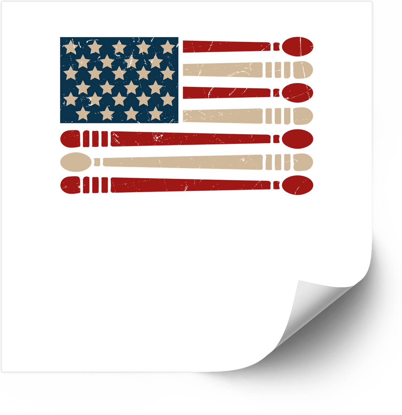 Baseball Bat American Flag Sticker | Patriotic Sports Vinyl Decal | Baseball Fan Gift