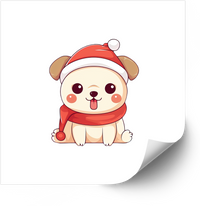 Thumbnail for Puppy Santa Hat Kawaii Christmas Holiday Dog Vinyl Decal Sticker for Dog Lovers